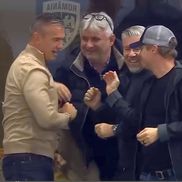 Daniel Pancu, felicitat după golul de 1-0 marcat de CFR Cluj cu Dinamo