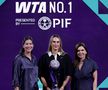 Aryna Sabalenka, alături de Garbine Muguruza și Simona Halep, cu trofeul de număr 1 mondial la finalul lui 2025 Foto: Guliver/GettyImages