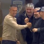 Daniel Pancu, felicitat după golul de 1-0 marcat de CFR Cluj cu Dinamo