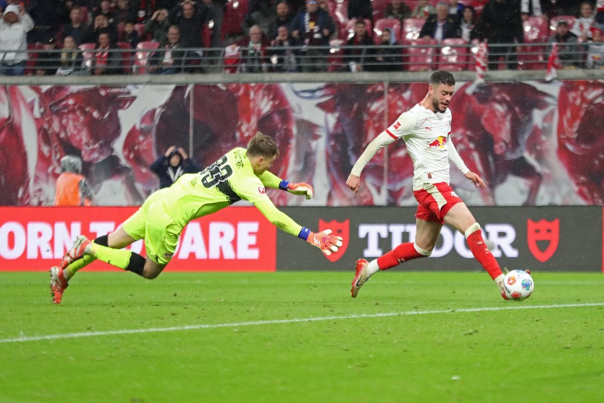 Gafa lui Alexander Nubel din Leipzig - Stuttgart