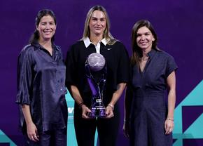 Simona Halep, momentul serii la Turneul Campioanelor, alături de Aryna Sabalenka și Garbine Muguruza