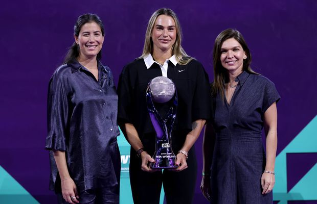 Simona Halep, momentul serii la Turneul Campioanelor, alături de Aryna Sabalenka și Garbine Muguruza