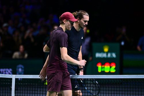 Jannik Sinner și Alexander Zverev după semifinala de la Masters-ul 1000 Paris Foto: Imago Images