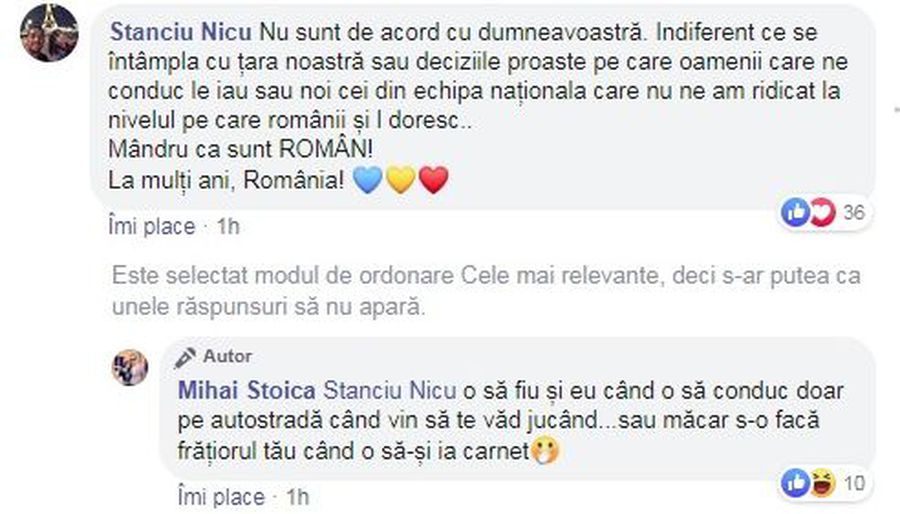 Mihai Stoica, mesaj-manifest de Ziua Națională: „Nu, nu sunt mândru că sunt român!” » MM, contrat de Nicolae Stanciu
