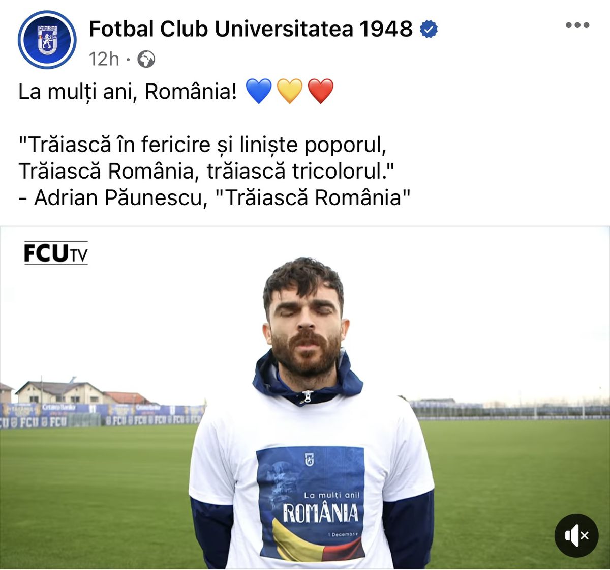 Ignore pentru Ziua Națională a României » Care e singurul club din Liga 1 care n-a transmis niciun mesaj