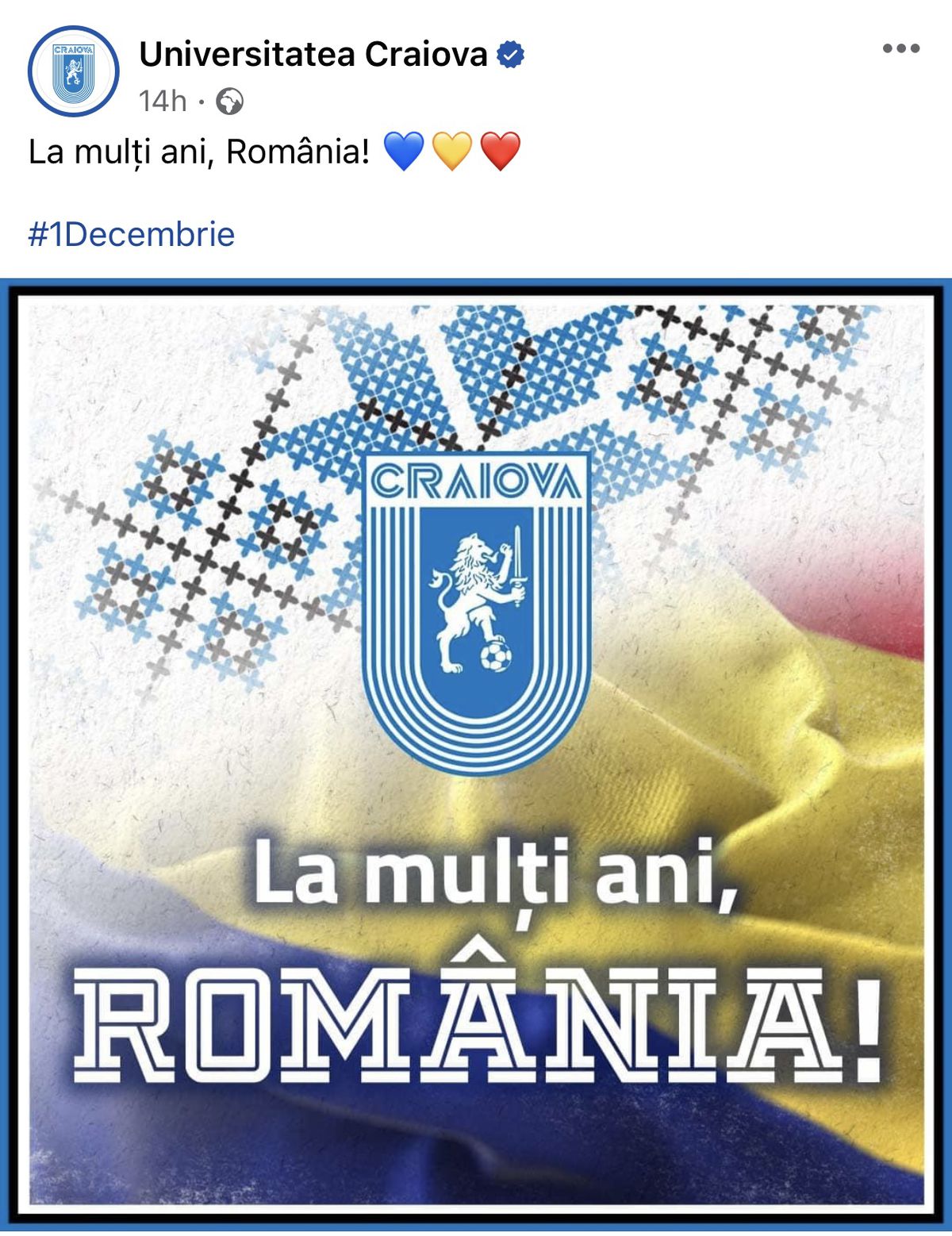 Ignore pentru Ziua Națională a României » Care e singurul club din Liga 1 care n-a transmis niciun mesaj