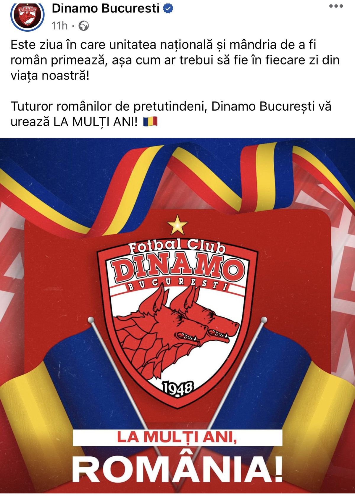 Ignore pentru Ziua Națională a României » Care e singurul club din Liga 1 care n-a transmis niciun mesaj