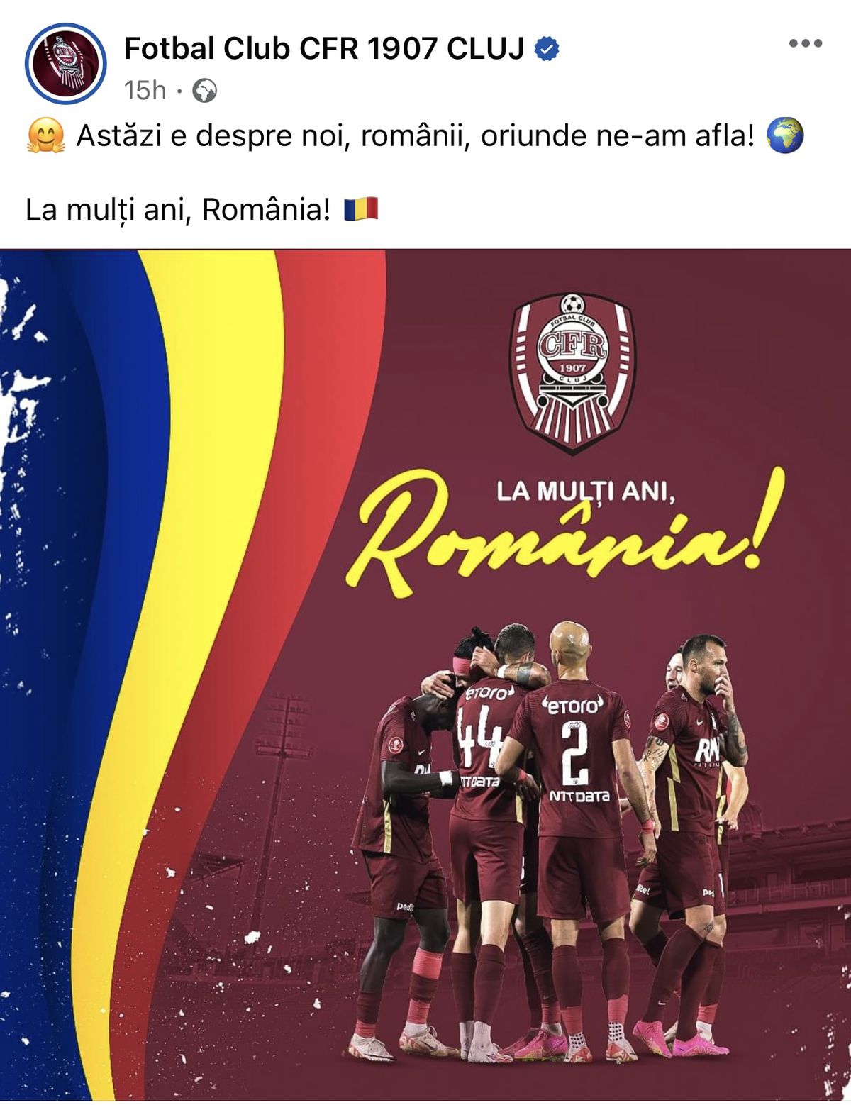 Ignore pentru Ziua Națională a României » Care e singurul club din Liga 1 care n-a transmis niciun mesaj