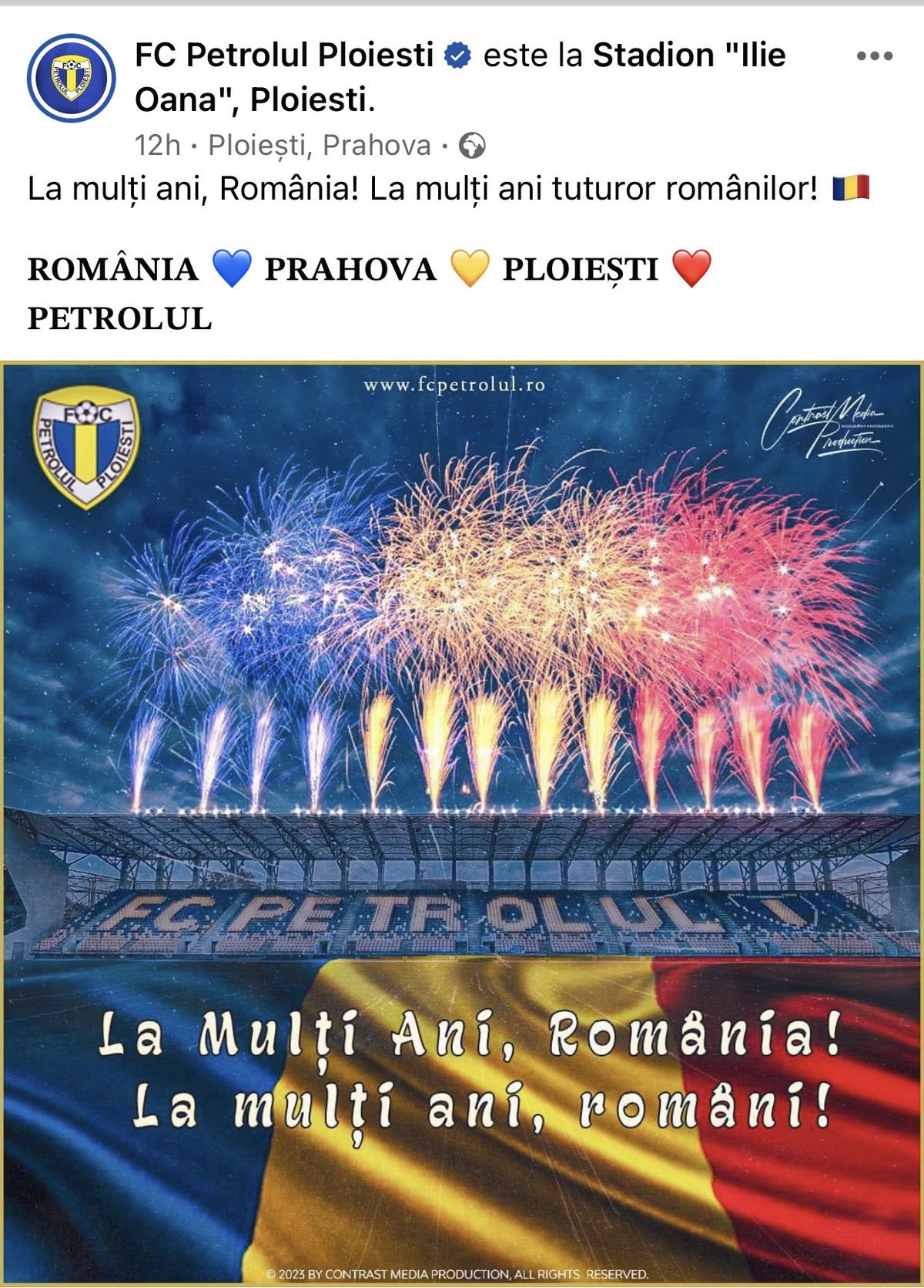 Ignore pentru Ziua Națională a României » Care e singurul club din Liga 1 care n-a transmis niciun mesaj