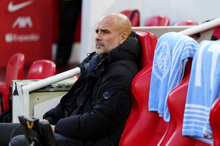 Pep Guardiola, în meciul Liverpool - Manchester City // foto: Imago Images