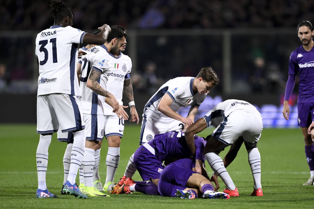 Fiorentina - Inter abandonat, după ce Edoardo Bove s-a prăbușit pe teren