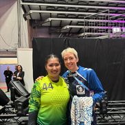 Întâlnire între Katrine Lunde și Damira Zhaparova la CM 2025 Foto: Instagram