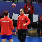 Imagini de la încălzire, România - Danemarca // Foto: Ionuț Iordache