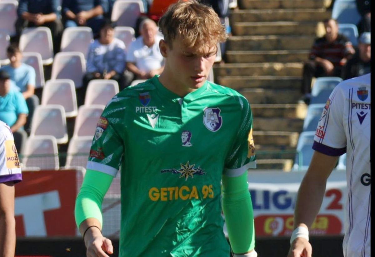 Andrei Bucur, portarul greu încercat al lui FC Argeș: două operații la genunchi la 21 de ani