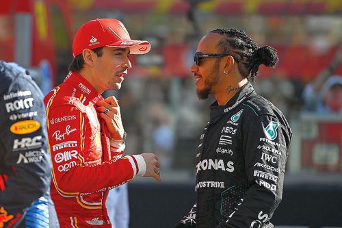 Lewis Hamilton alături de noul lui coleg, Charles Leclerc // foto: Guliver/gettyimages