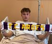 Andrei Bucur, pe patul de spital, după prima operație / Sursă foto: Instagram@ FC Argeș