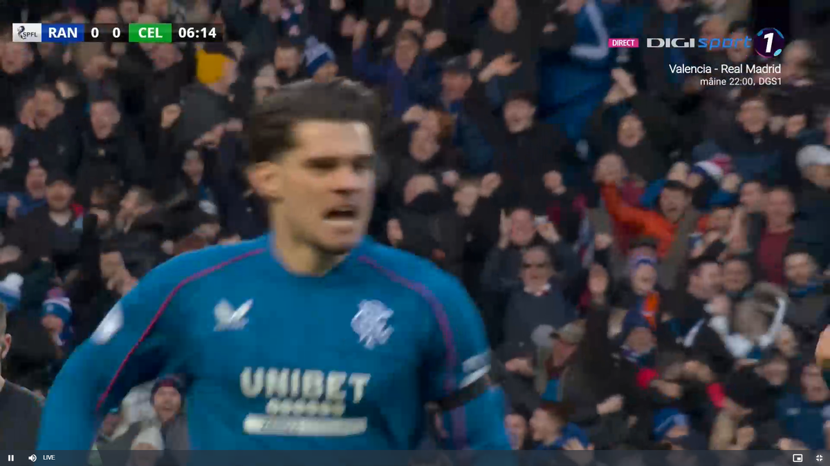 Ianis Hagi deschide scorul în derby-ul cu Celtic