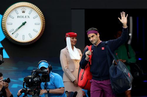 Roger Federer în cel mai recent meci oficial disputat, la Australian Open 2020 Foto Guliver/GettyImages