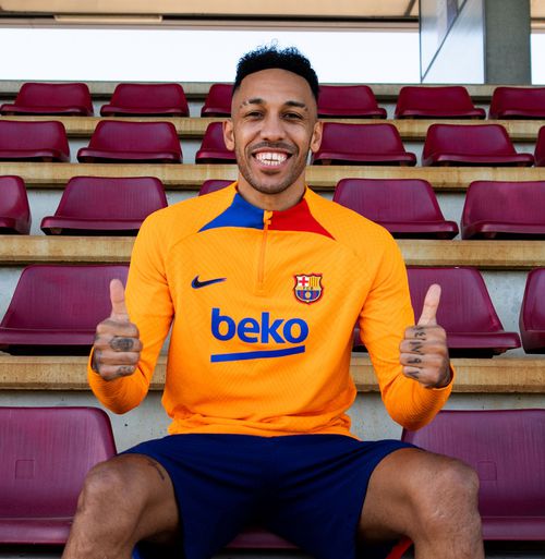 Aubameyang// Foto: @fcbarcelona