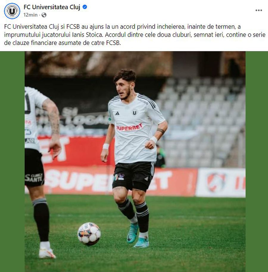 Ianis Stoica schimbă echipa! Atacantul de la FCSB rămâne în Superliga