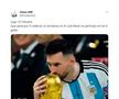 A jucat 10 minute.
Păcat de tine că sărbătorești un amical în care Messi nu a fost implicat în cele 6 goluri