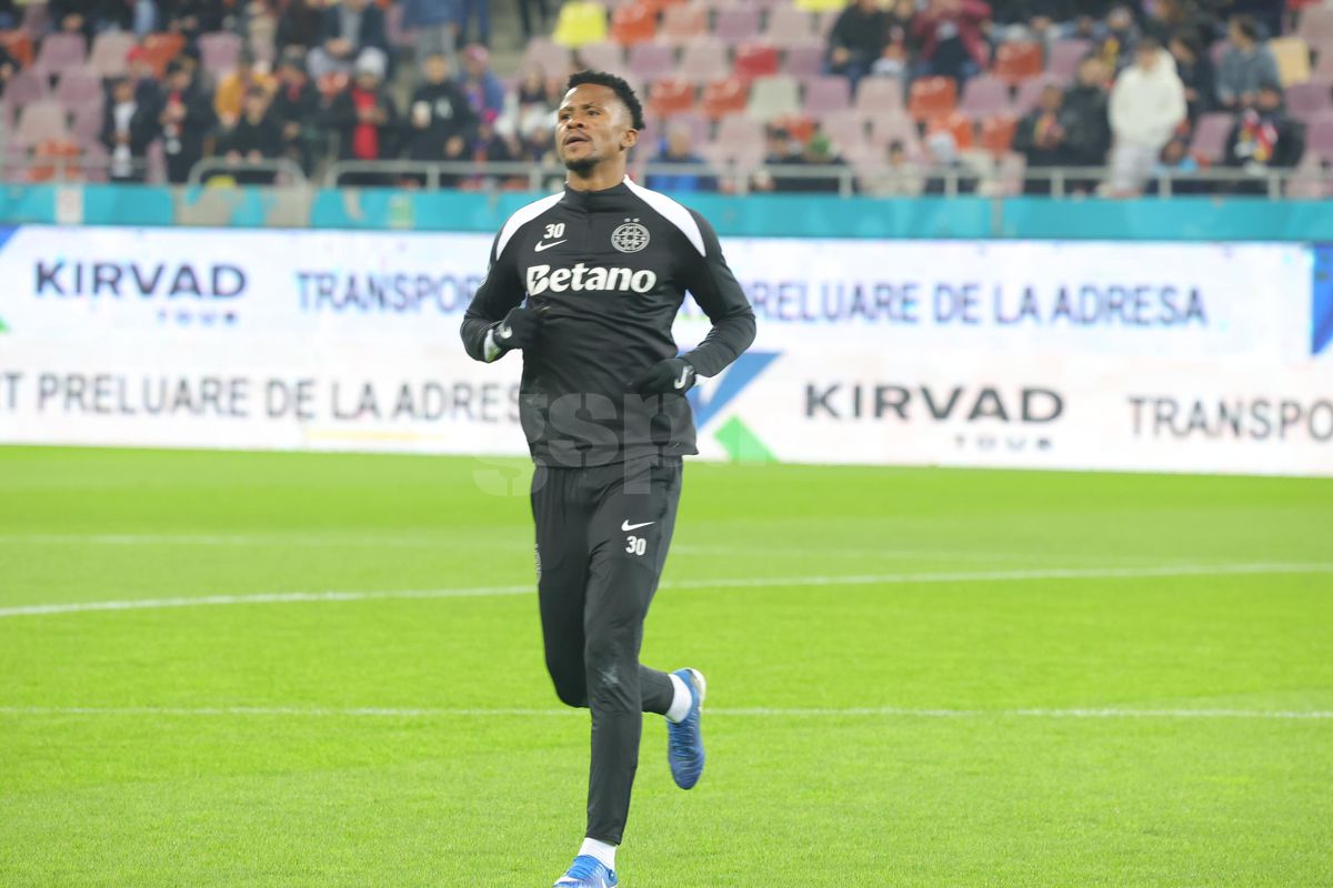 Imagini de la încălzire înainte de FCSB - CFR Cluj