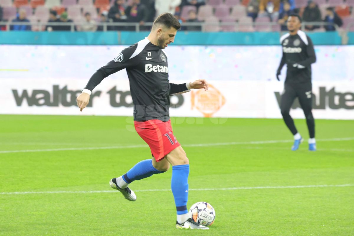 Imagini de la încălzire înainte de FCSB - CFR Cluj