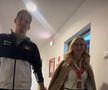 Andreea Bălan și Victor Cornea la meciul de Cupa David România - Bulgaria