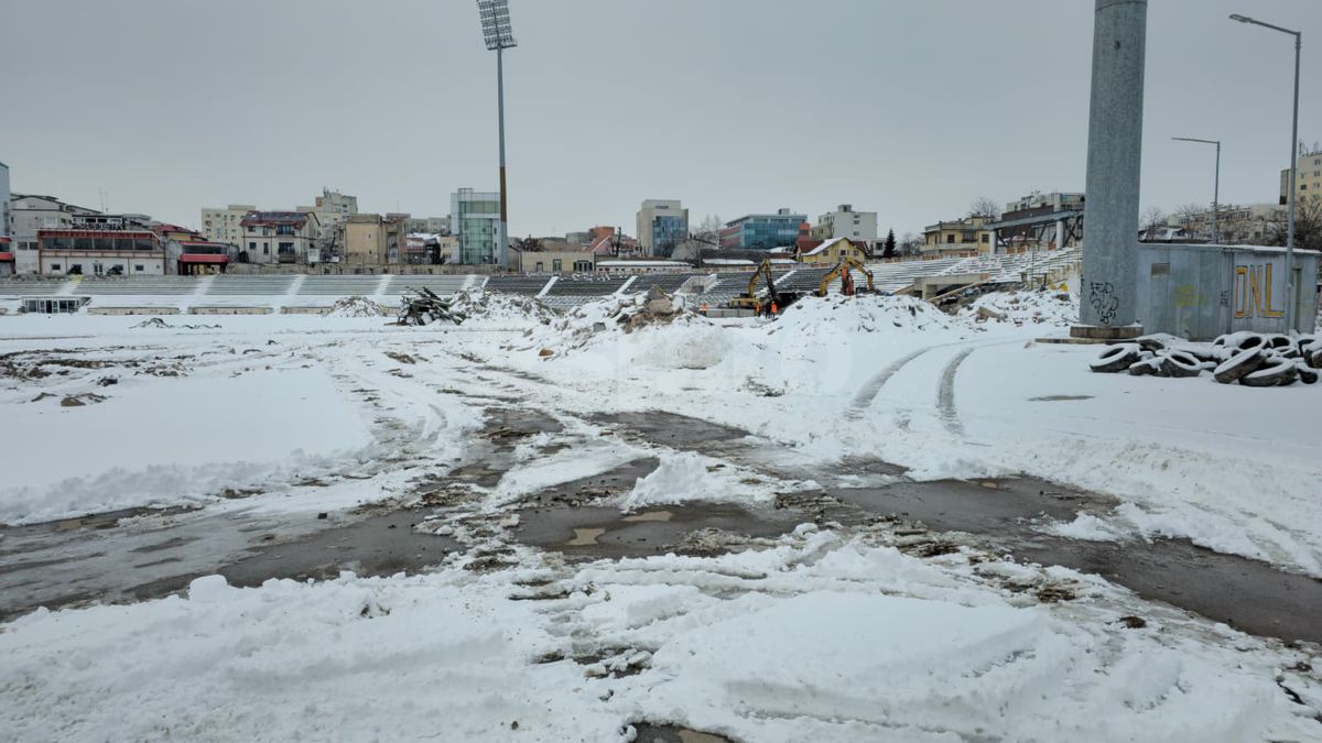 Se lucrează într-un ritm uluitor la Stadionul Dinamo: arena din Ștefan cel Mare este deja 50% demolată » GSP a intrat pe șantier