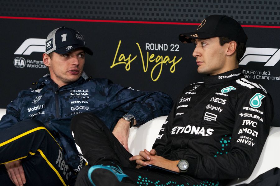 George Russell și Max Verstappen // FOTO: Imago Images George Russell îl provoacă pe Max Verstappen înainte de noul sezon: „Vreau să ne luptăm direct”