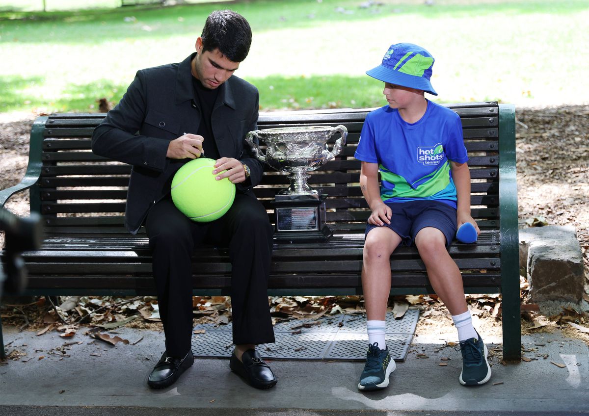 Carlos Alcaraz, ședință foto la Australian Open