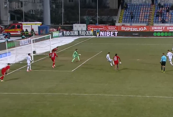 Zoran Mitrov, ratarea etapei pentru FC Botoșani // Capturi FOTO: Prima Sport 1