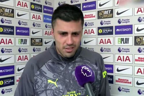 Rodri, nervos după remiza lui Manchester City cu Tottenham (2-2). Foto: Captură X.com