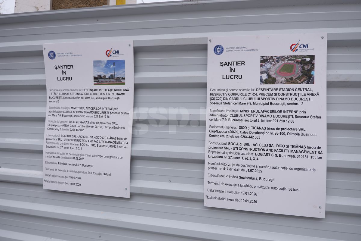 Se lucrează într-un ritm uluitor la Stadionul Dinamo: arena din Ștefan cel Mare este deja 50% demolată » GSP a intrat pe șantier