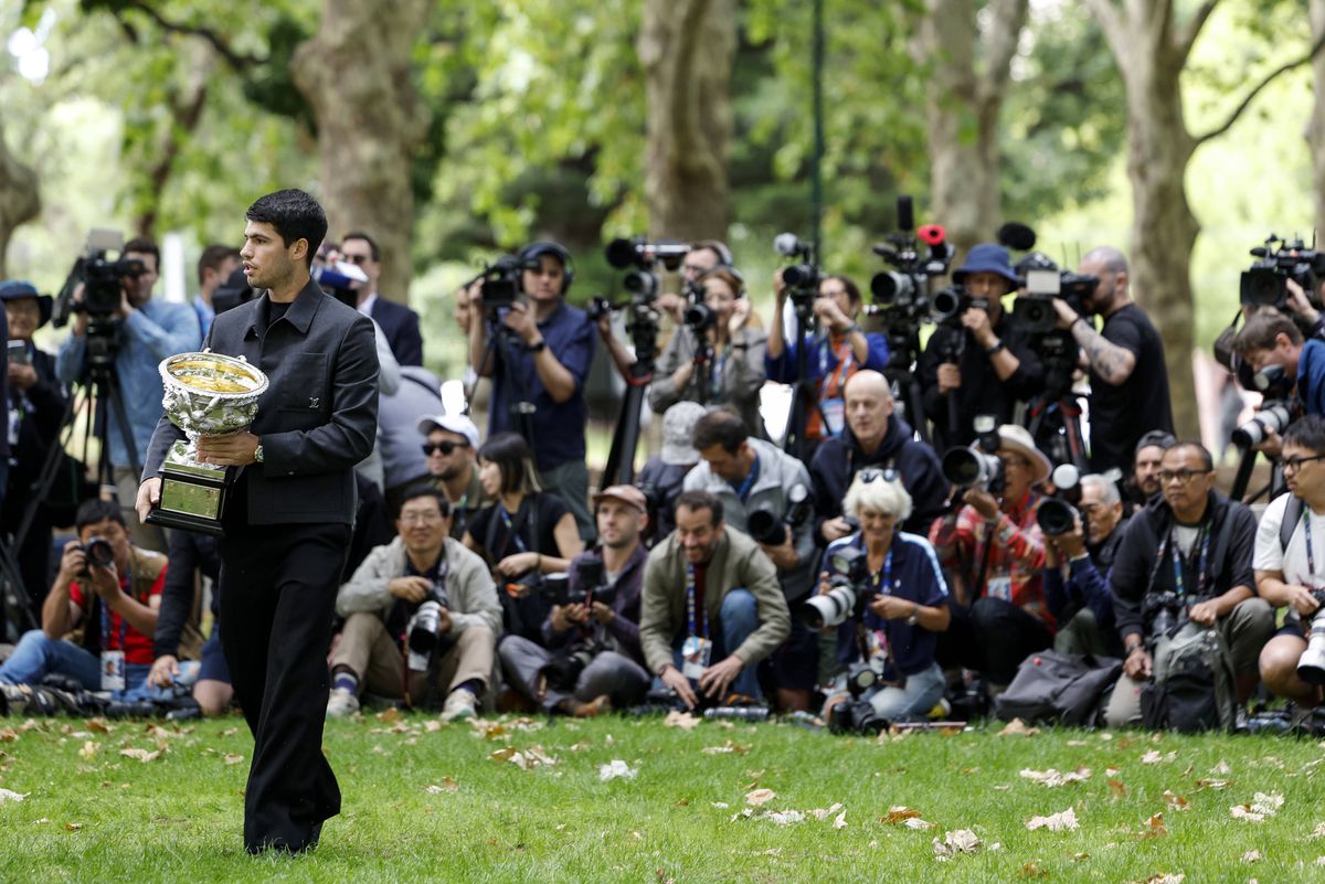 Carlos Alcaraz, ședință foto la Australian Open