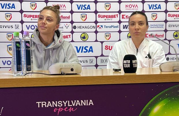 „Efervescentele” Gabriela Ruse și Jaqueline Cristian au început cu dreptul competiția de dublu de la Transylvania Open: „Avem o relație love-hate”