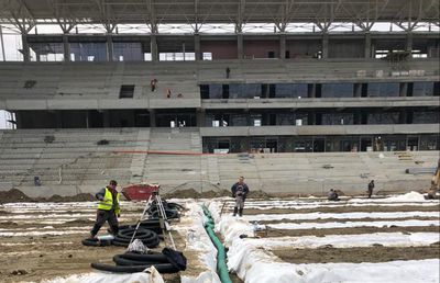 STEAUA // VIDEO + FOTO Lucrările înaintează rapid la arena din Ghencea! Se pregătește montarea gazonului