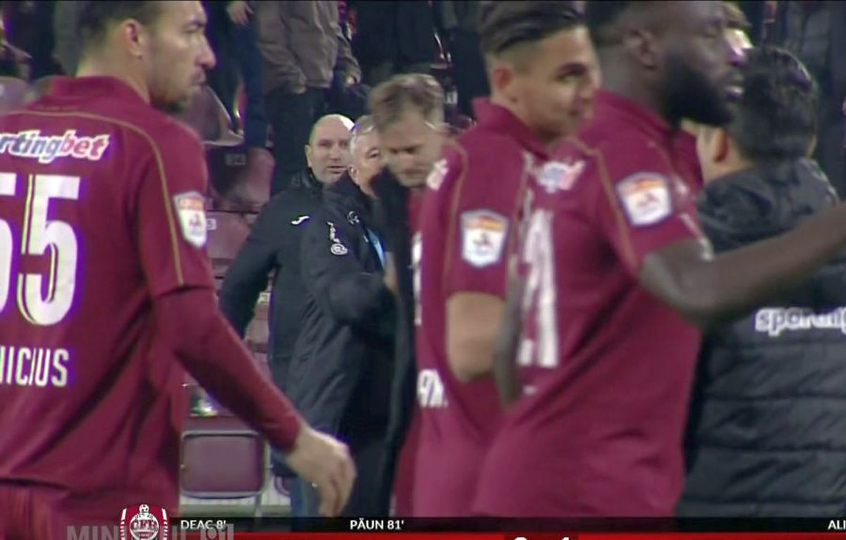 CFR - ASTRA 2-1 // FOTO Dan Petrescu, reacție ostilă din partea lui Djokovic! Ce s-a întâmplat după fluierul final