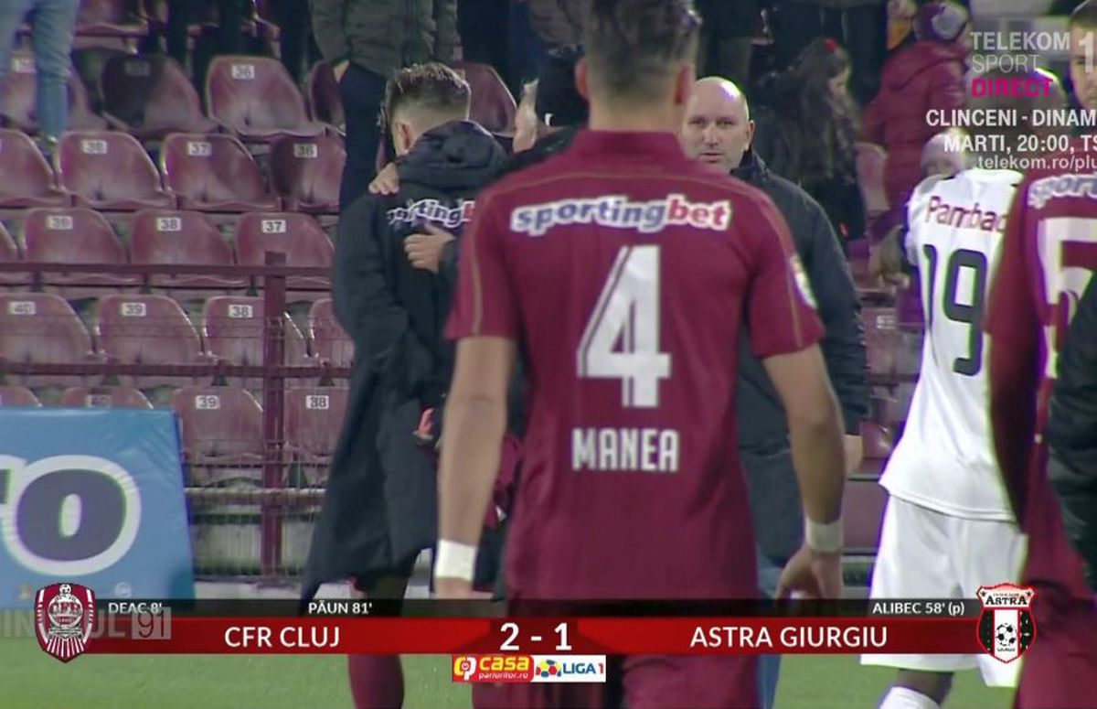 CFR - ASTRA 2-1 // FOTO Dan Petrescu, reacție ostilă din partea lui Djokovic! Ce s-a întâmplat după fluierul final