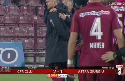 CFR - ASTRA 2-1 // FOTO Dan Petrescu, reacție ostilă din partea lui Djokovic! Ce s-a întâmplat după fluierul final