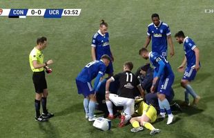 FOTO Accidentare HORROR în Concordia Chiajna - FC U Craiova! Ce a pățit Robert Popa