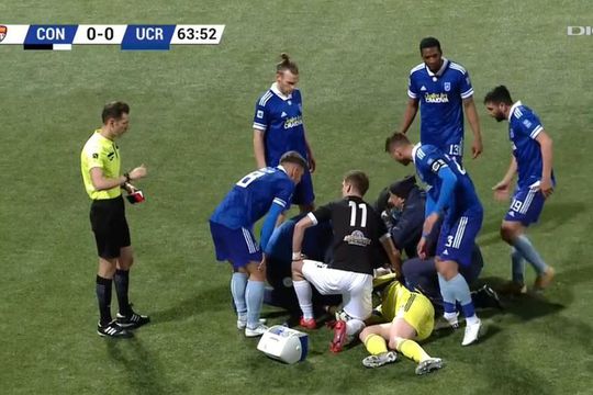 Robert Popa a fost lovit serios în Concordia Chiajna - FC U Craiova // foto: captură DigiSport 1