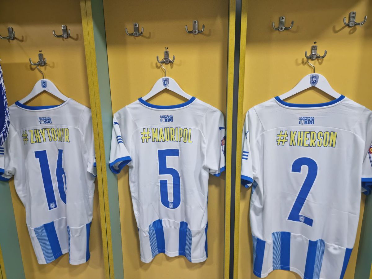 CS Universitatea Craiova se implică în ajutorarea victimelor din Ucraina » Tricouri speciale la Mioveni, care vor fi scoase la licitație