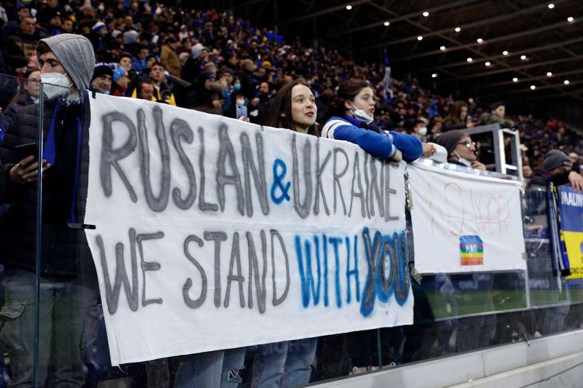 Suporterii Atalantei și-au arătat sprijinul pentru Ucraina // Foto: Imago
