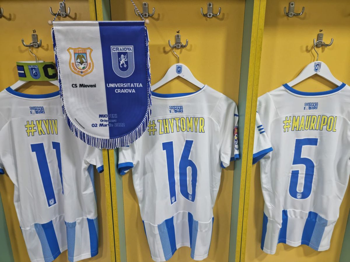 CS Universitatea Craiova se implică în ajutorarea victimelor din Ucraina » Tricouri speciale la Mioveni, care vor fi scoase la licitație