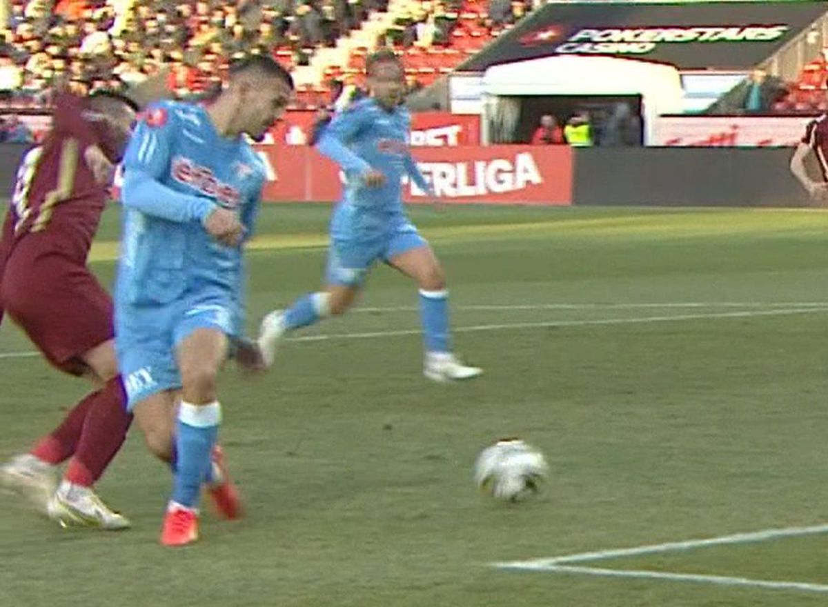 Penalty controversat în CFR Cluj - UTA Arad