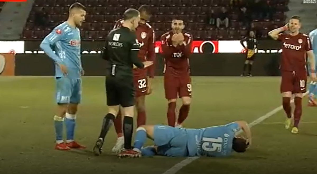 Noul „chirurg” din Liga 1 vine de la CFR Cluj! Și-a scos din circuit adversarul după o intrare ORIBILĂ + e recidivist!