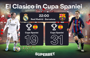 Am intrat în luna „El Clasico”. SuperCotele pentru derby-ul Real – Barca din Cupa Spaniei