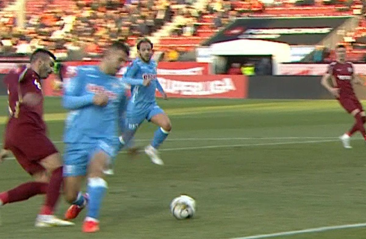 Penalty scandalos dictat de arbitru în CFR Cluj - UTA + Gol anulat și eliminare dictată cu ajutorul VAR