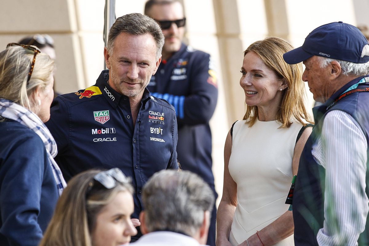 Gerri Halliwell alături de Christian Horner în Bahrain